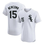 Crovyle C.White Sox #15 Sean Newcomb Player White Stripe Limited Elite Home Stitched Jerseys
