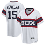 Crovyle C.White Sox #15 Sean Newcomb Player White T-shirt Home Game Stitched Jerseys