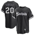 Crovyle C.White Sox #20 Miguel Vargas Player Black City Connect Home Game Stitched Jerseys