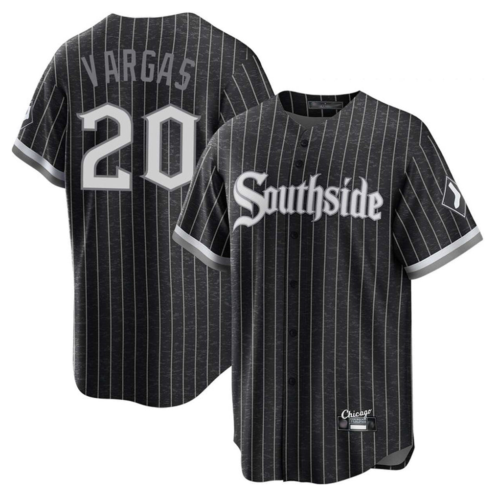 Crovyle C.White Sox #20 Miguel Vargas Player Black City Connect Home Game Stitched Jerseys