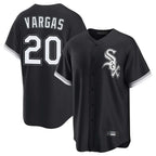 Crovyle C.White Sox #20 Miguel Vargas Player Black Home Game Stitched Jerseys