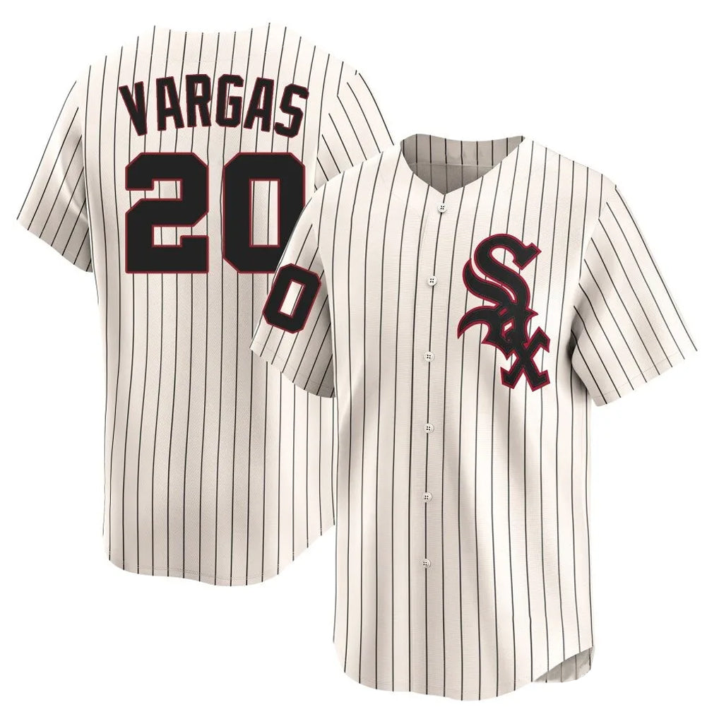 Crovyle C.White Sox #20 Miguel Vargas Player Cream Cooperstown Collection Limited Home Stitched Jerseys