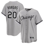 Crovyle C.White Sox #20 Miguel Vargas Player Gray Home Game Stitched Jerseys