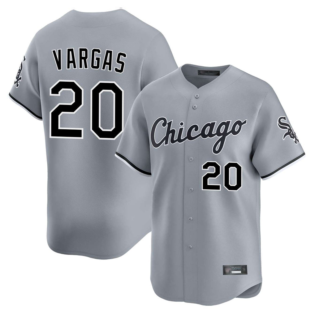 Crovyle C.White Sox #20 Miguel Vargas Player Gray Road Limited Home Stitched Jerseys