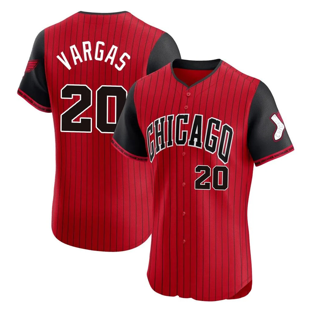 Crovyle C.White Sox #20 Miguel Vargas Player Red City Connect Limited Elite Home Stitched Jerseys