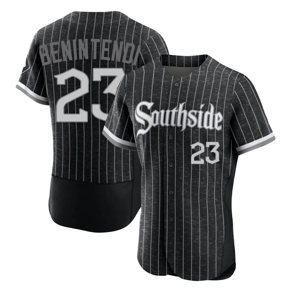 Crovyle C.White Sox #23 Andrew Benintendi Player Black City Connect Limited Elite Home Stitched Jerseys