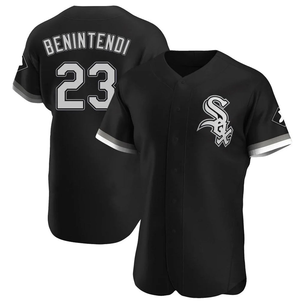 Crovyle C.White Sox #23 Andrew Benintendi Player Black Limited Elite Home Stitched Jerseys