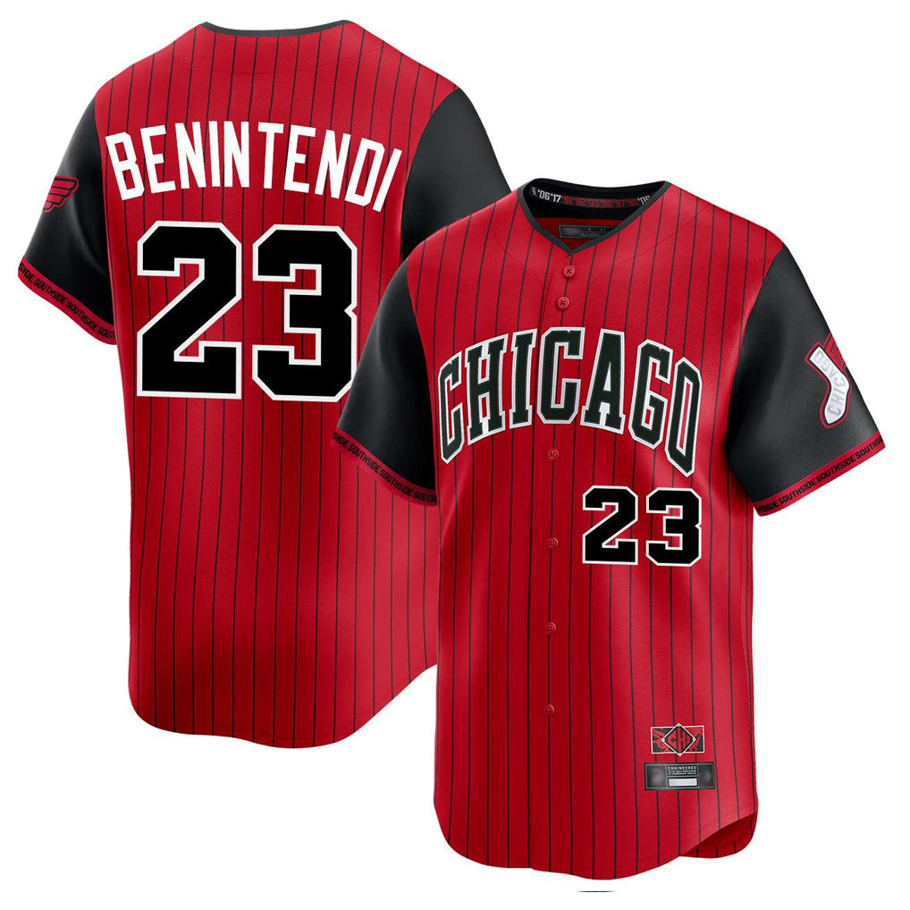 Crovyle C.White Sox #23 Andrew Benintendi Player Red City Connect Limited Home Stitched Jerseys