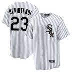 Crovyle C.White Sox #23 Andrew Benintendi Player White Stripe Home Game Stitched Jerseys