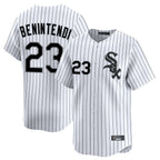 Crovyle C.White Sox #23 Andrew Benintendi Player White Stripe Limited Home Stitched Jerseys
