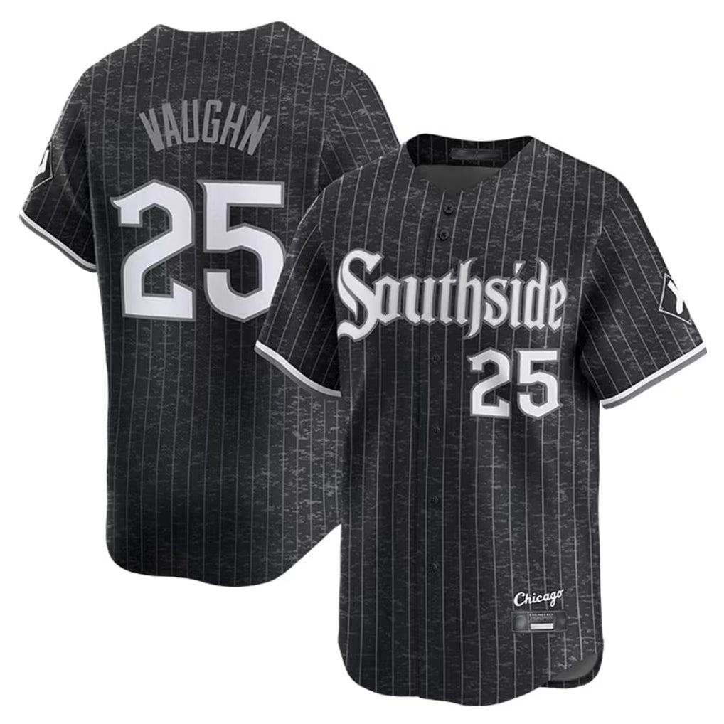 Crovyle C.White Sox #25 Andrew Vaughn Player Black City Connect Limited Home Stitched Jerseys