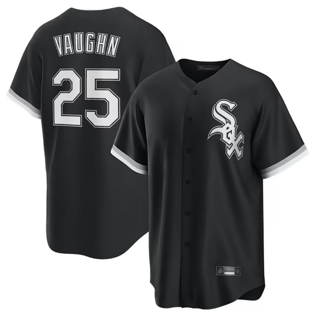 Crovyle C.White Sox #25 Andrew Vaughn Player Black Home Game Stitched Jerseys