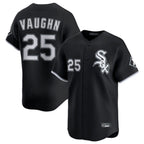 Crovyle C.White Sox #25 Andrew Vaughn Player Black Limited Home Stitched Jerseys