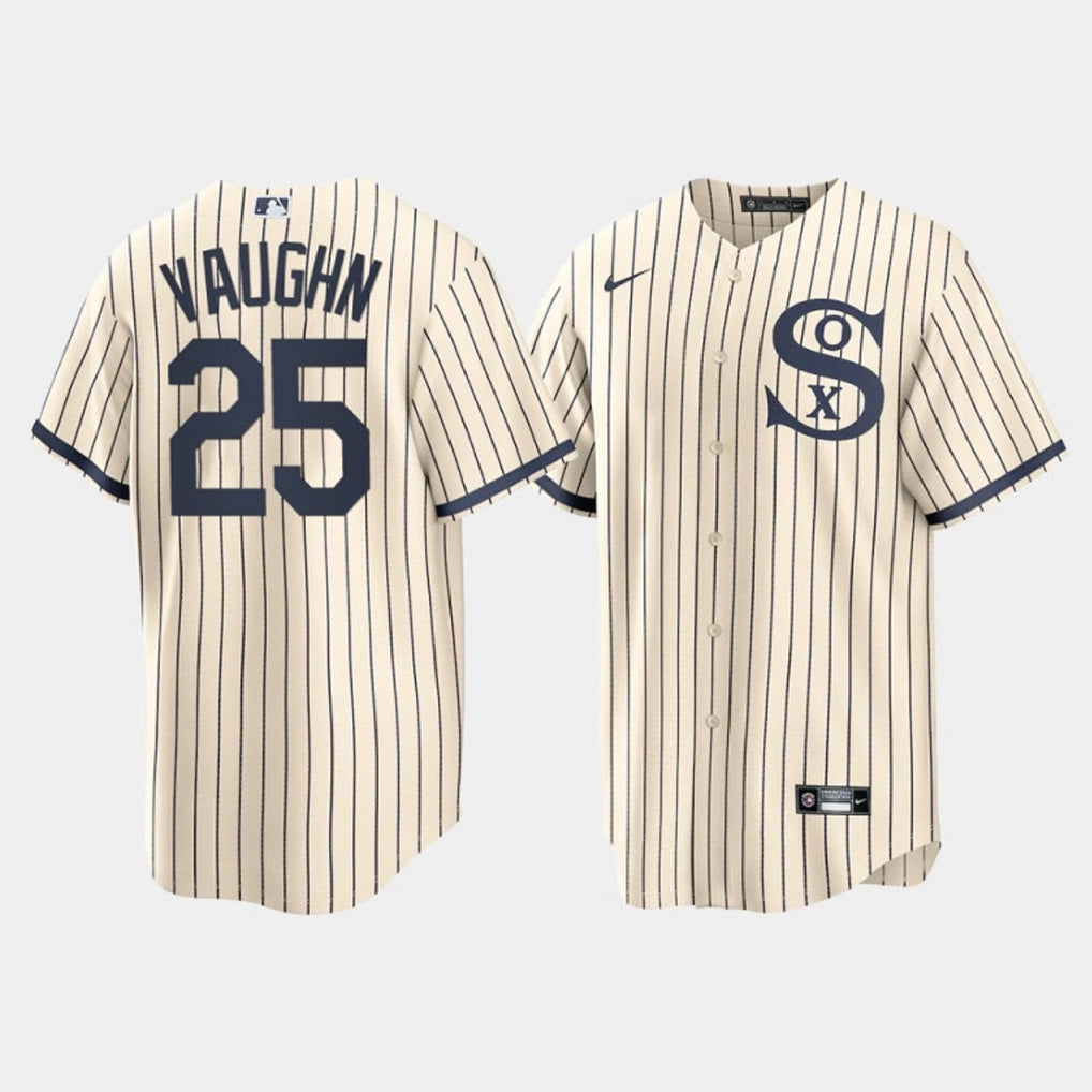 Crovyle C.White Sox #25 Andrew Vaughn Player Cream Field of Dreams Home Game Stitched Jerseys