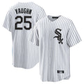 Crovyle C.White Sox #25 Andrew Vaughn Player White Stripe Home Game Stitched Jerseys