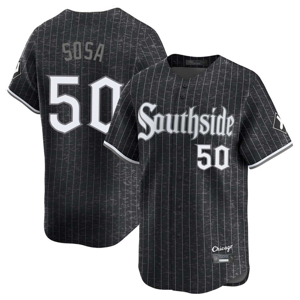 Crovyle C.White Sox #50 Lenyn Sosa Player Black City Connect Limited Home Stitched Jerseys