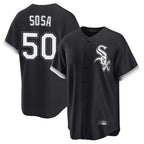 Crovyle C.White Sox #50 Lenyn Sosa Player Black Home Game Stitched Jerseys