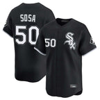 Crovyle C.White Sox #50 Lenyn Sosa Player Black Limited Home Stitched Jerseys