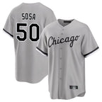 Crovyle C.White Sox #50 Lenyn Sosa Player Gray Home Game Stitched Jerseys