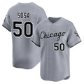 Crovyle C.White Sox #50 Lenyn Sosa Player Gray Road Limited Home Stitched Jerseys
