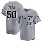 Crovyle C.White Sox #50 Lenyn Sosa Player Gray Road Limited Home Stitched Jerseys