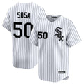 Crovyle C.White Sox #50 Lenyn Sosa Player White Stripe Limited Home Stitched Jerseys