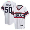 Crovyle C.White Sox #50 Lenyn Sosa Player White T-shirt Home Game Stitched Jerseys