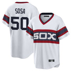 Crovyle C.White Sox #50 Lenyn Sosa Player White T-shirt Home Game Stitched Jerseys