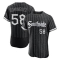 Crovyle C.White Sox #58 Seranthony Dom¨ªnguez Player Black City Connect Limited Elite Home Stitched Jerseys