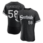Crovyle C.White Sox #58 Seranthony Dom¨ªnguez Player Black City Connect Limited Elite Home Stitched Jerseys