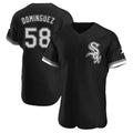 Crovyle C.White Sox #58 Seranthony Dom¨ªnguez Player Black Limited Elite Home Stitched Jerseys