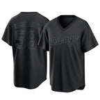 Crovyle C.White Sox #58 Seranthony Dom¨ªnguez Player Black T-shirt Home Game Stitched Jerseys