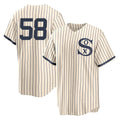 Crovyle C.White Sox #58 Seranthony Dom¨ªnguez Player Cream Field of Dreams Home Game Stitched Jerseys