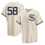 Crovyle C.White Sox #58 Seranthony Dom¨ªnguez Player Cream Field of Dreams Home Game Stitched Jerseys