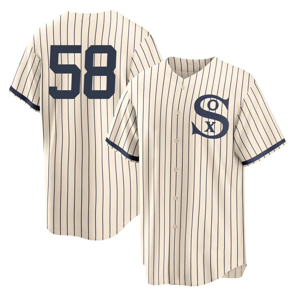 Crovyle C.White Sox #58 Seranthony Dom¨ªnguez Player Cream Field of Dreams Home Game Stitched Jerseys