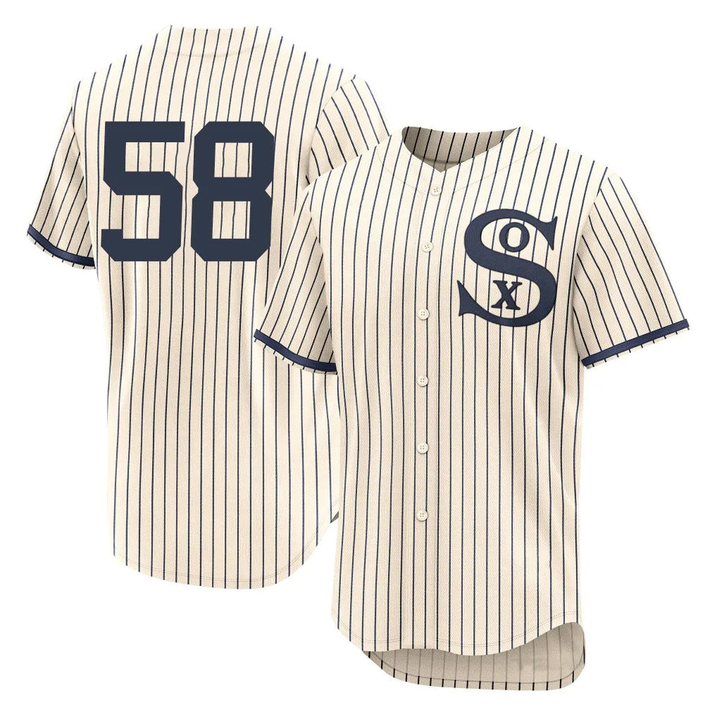 Crovyle C.White Sox #58 Seranthony Dom¨ªnguez Player Cream Field of Dreams Limited Elite Home Stitched Jerseys