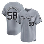 Crovyle C.White Sox #58 Seranthony Dom¨ªnguez Player Gray Road Limited Home Stitched Jerseys