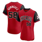 Crovyle C.White Sox #58 Seranthony Dom¨ªnguez Player Red City Connect Limited Elite Home Stitched Jerseys