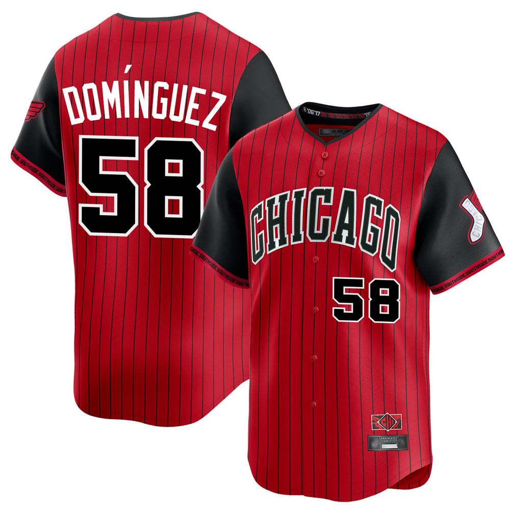 Crovyle C.White Sox #58 Seranthony Dom¨ªnguez Player Red City Connect Limited Home Stitched Jerseys