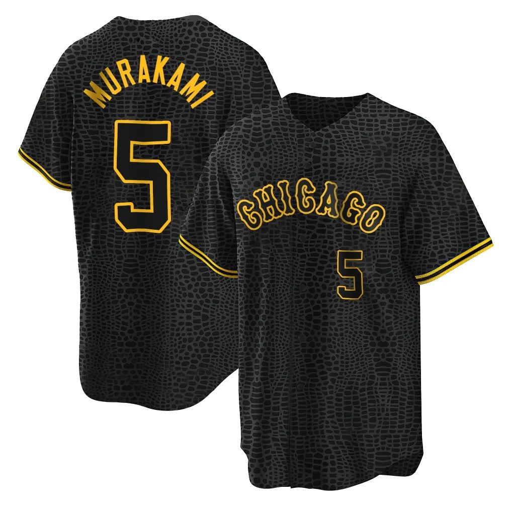 Crovyle C.White Sox #5 Munetaka Murakami Player Black Snake Skin City Home Game Stitched Jerseys