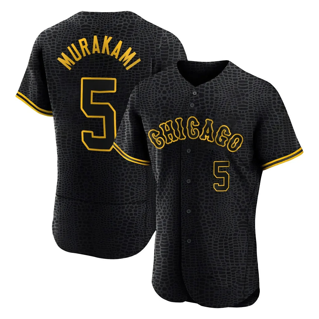 Crovyle C.White Sox #5 Munetaka Murakami Player Black Snake Skin City Limited Elite Home Stitched Jerseys