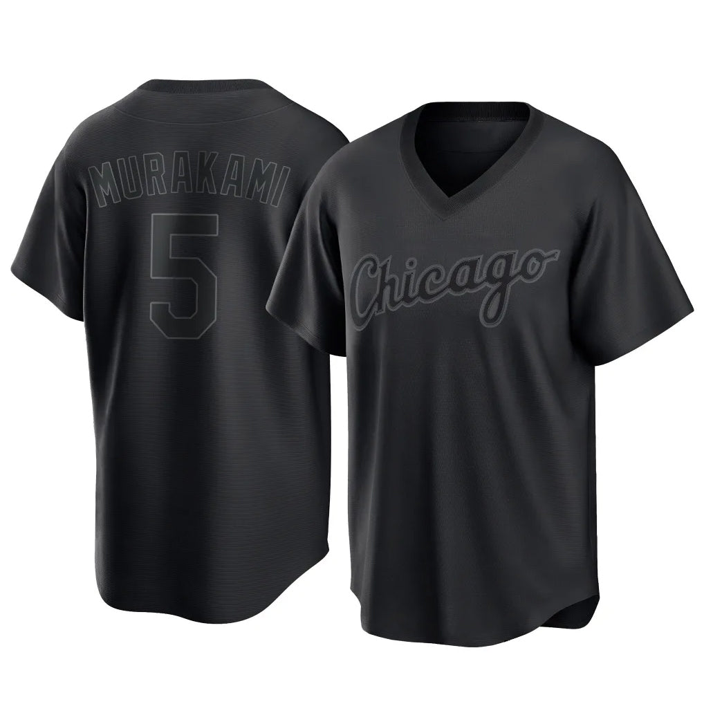 Crovyle C.White Sox #5 Munetaka Murakami Player Black T-shirt Home Game Stitched Jerseys