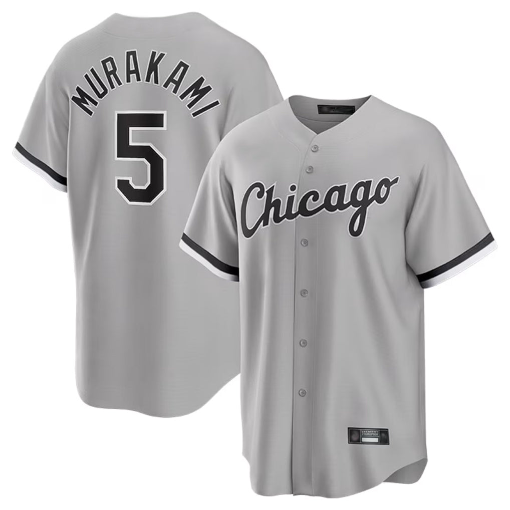 Crovyle C.White Sox #5 Munetaka Murakami Player Gray Home Game Stitched Jerseys