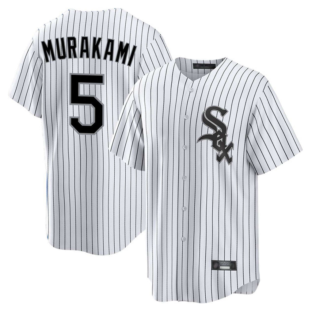 Crovyle C.White Sox #5 Munetaka Murakami Player White Stripe Home Game Stitched Jerseys