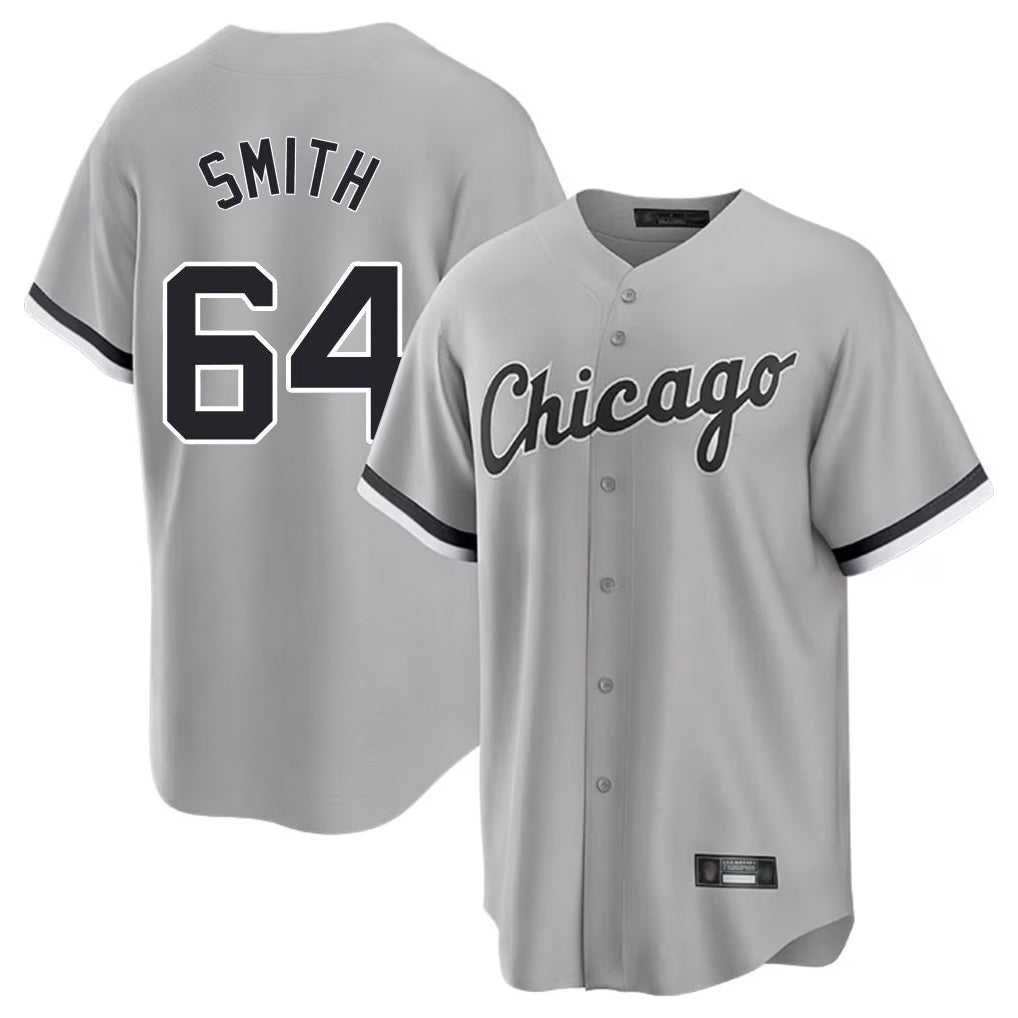 Crovyle C.White Sox #64 Shane Smith Player Gray Home Game Stitched Jerseys