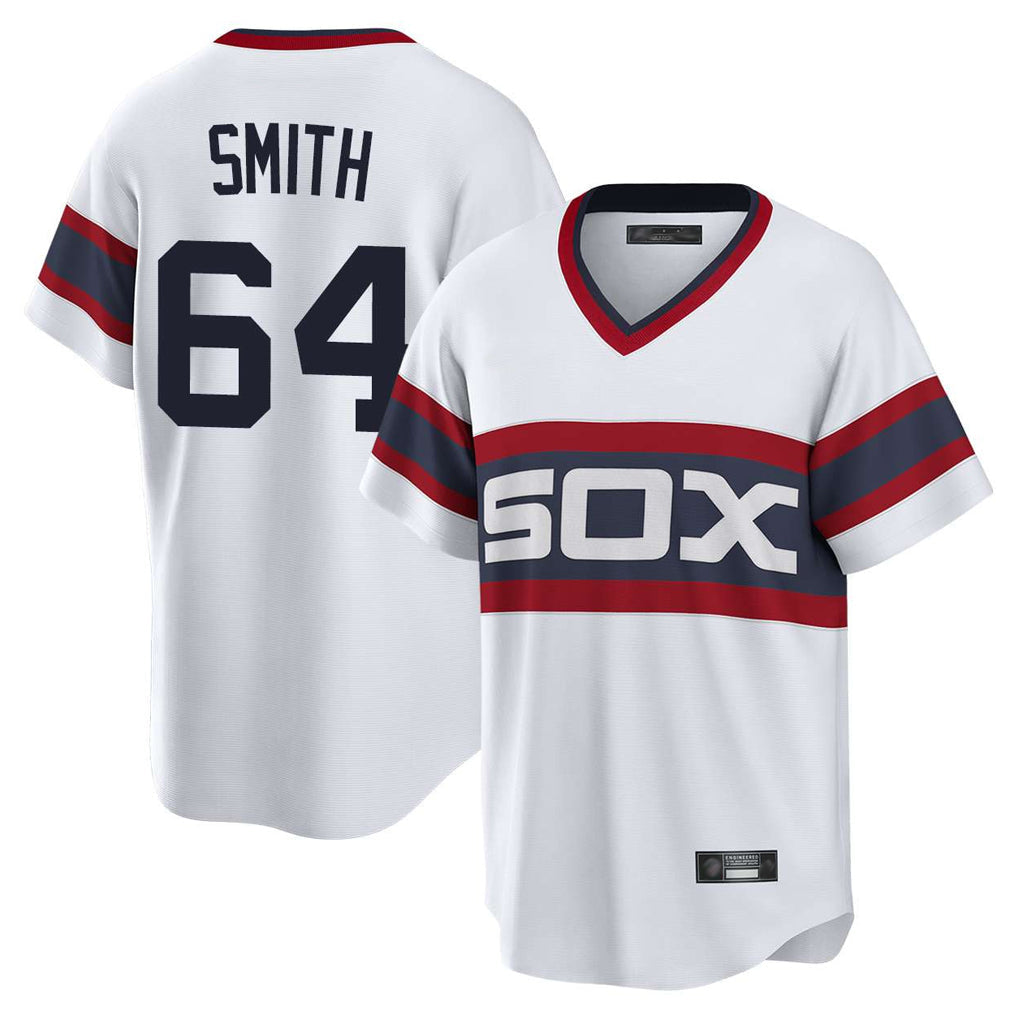 Crovyle C.White Sox #64 Shane Smith Player White T-shirt Home Game Stitched Jerseys