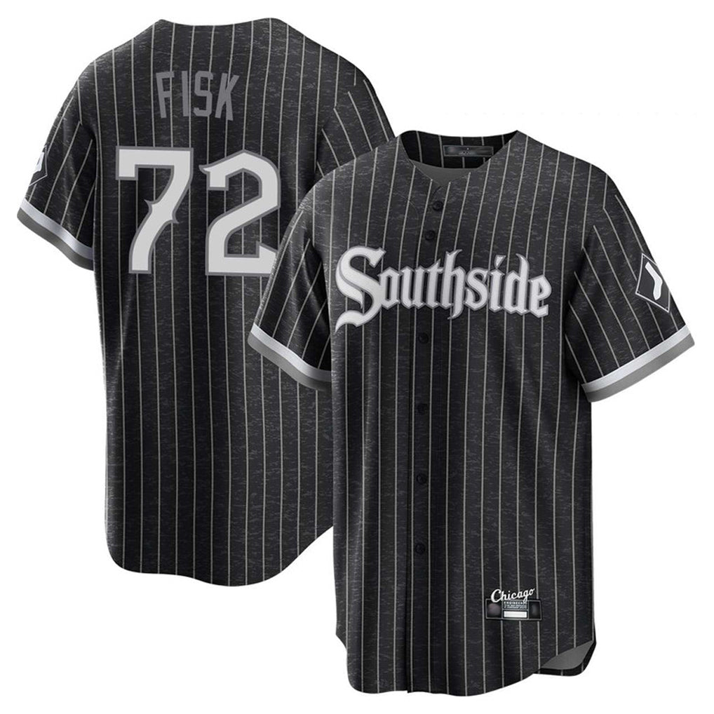 Crovyle C.White Sox #72 Carlton Fisk Player Black City Connect Home Game Stitched Jerseys