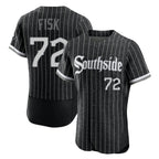 Crovyle C.White Sox #72 Carlton Fisk Player Black City Connect Limited Elite Home Stitched Jerseys