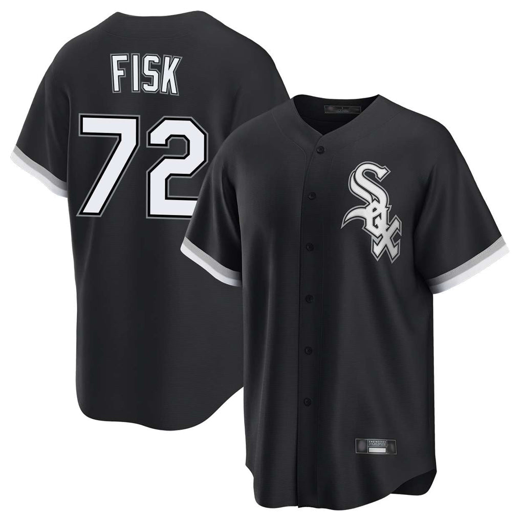 Crovyle C.White Sox #72 Carlton Fisk Player Black Home Game Stitched Jerseys
