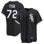 Crovyle C.White Sox #72 Carlton Fisk Player Black Home Game Stitched Jerseys